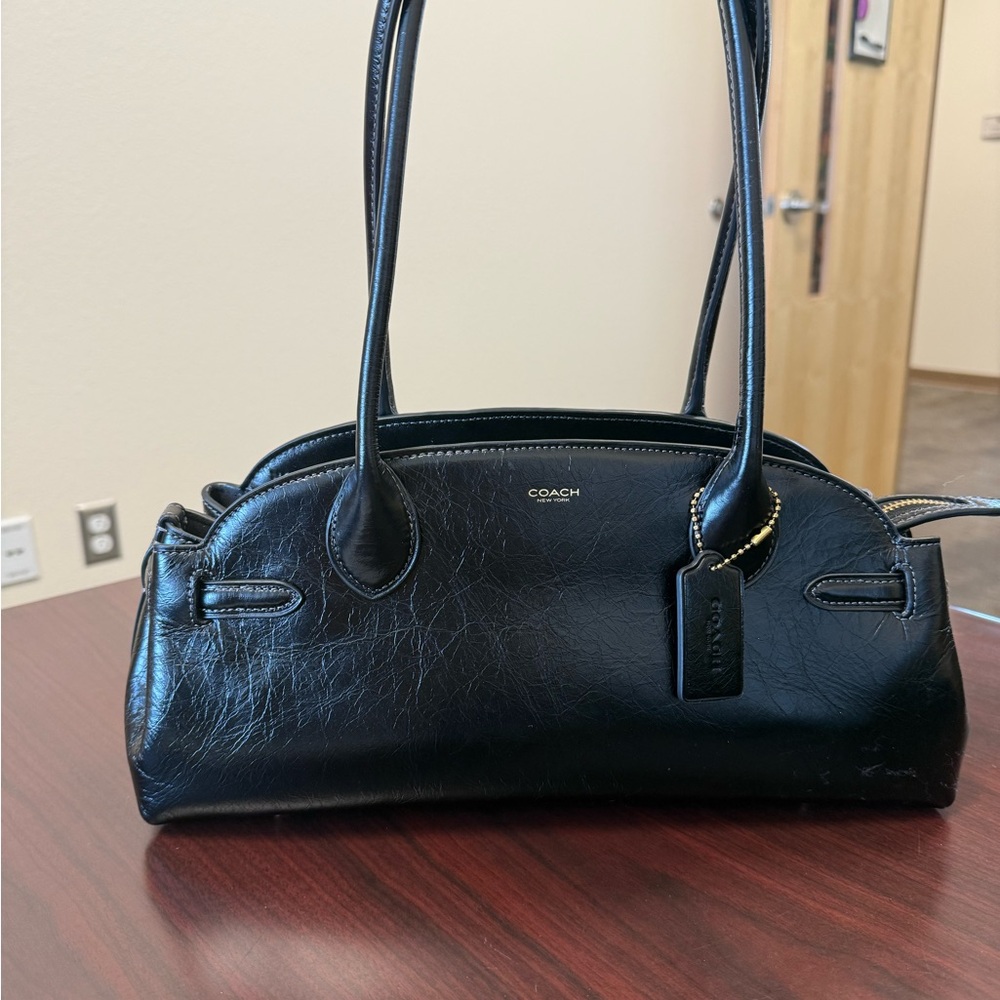 Coach empire 34 carryall Black Leather Shoulder Bag